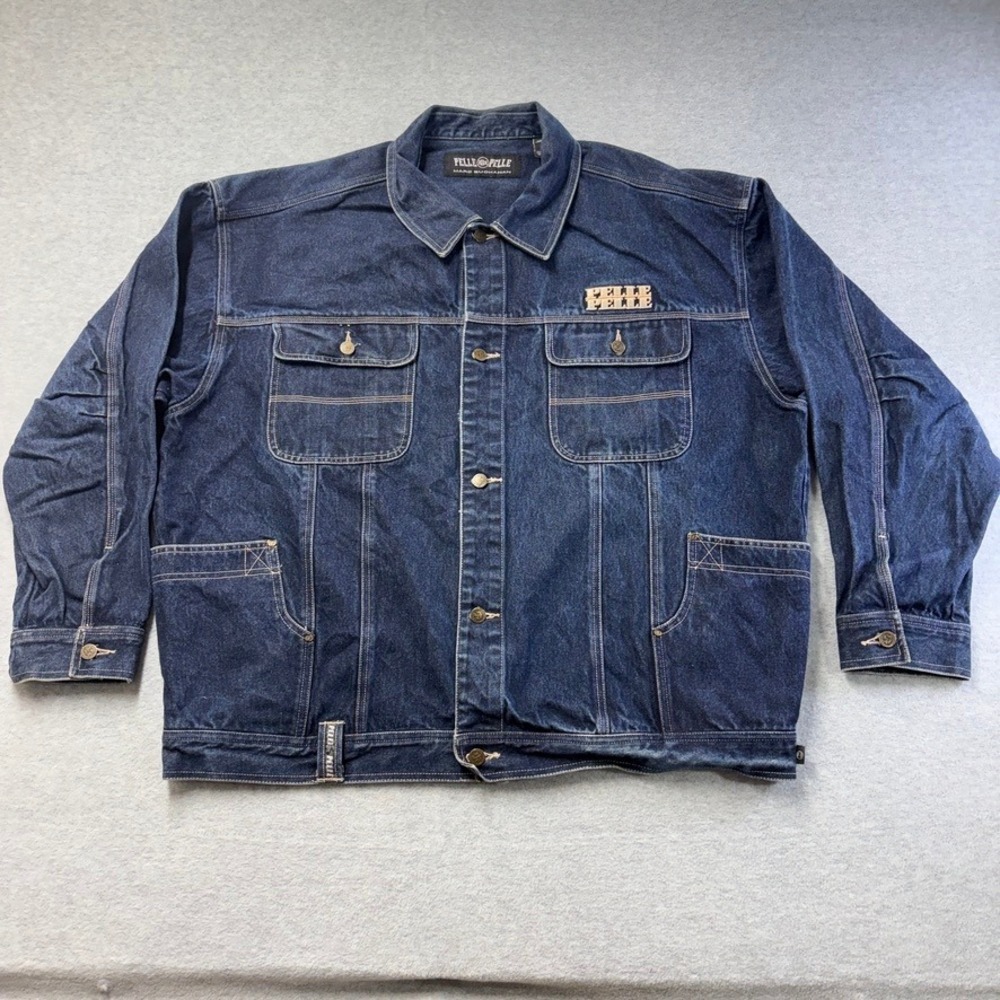 Vintage Pelle Pelle Marc Buchanan Rhapsody Blues Jacket Mens 2XL Streetwear